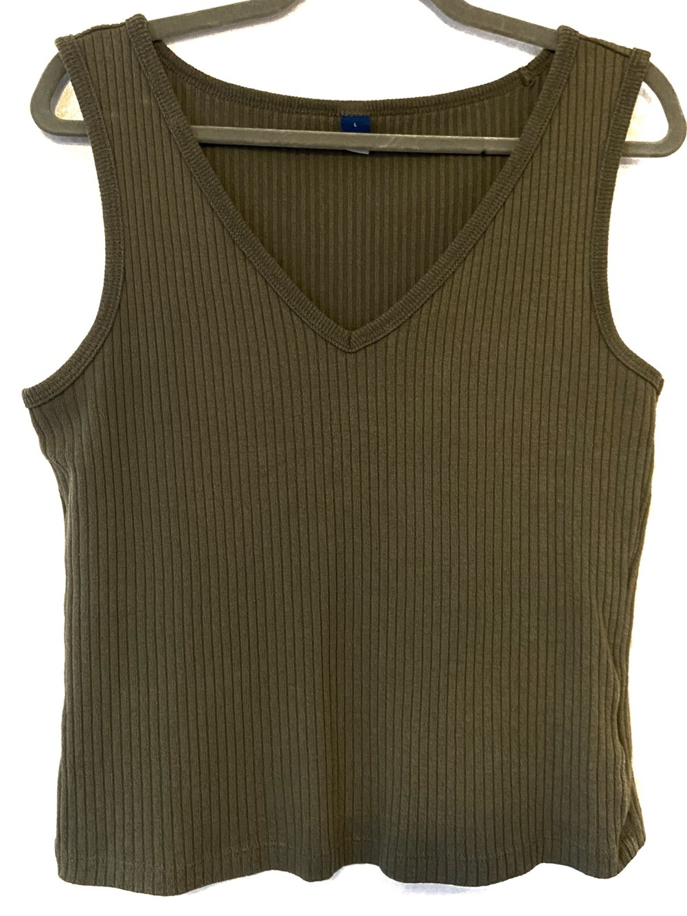 Old Navy Green V Neck Tank Top Size Large